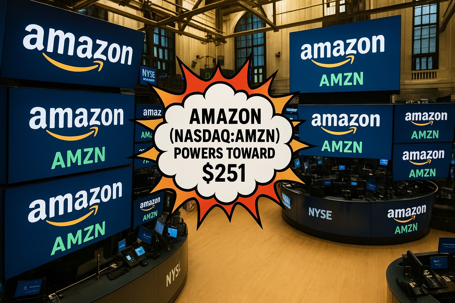 Amazon (NASDAQ:AMZN) Powers Toward $251 as AI, Robotics, and AWS Drive Explosive Growth