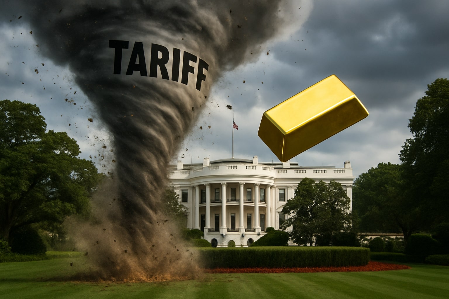 Gold Slides Below $3,300 as Dollar Gains and Tariff Chaos Erodes Safe-Haven Bids