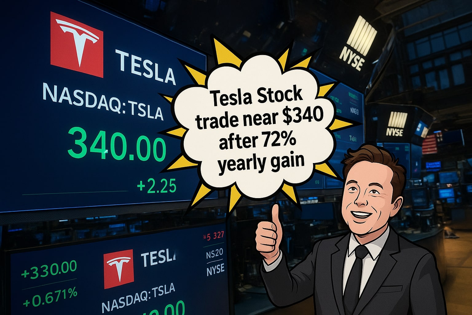Tesla (NASDAQ:TSLA) Stock Holds $339.75 as Q2 Revenue Hits $22.5B, AI and Robotaxi Plans in Focus