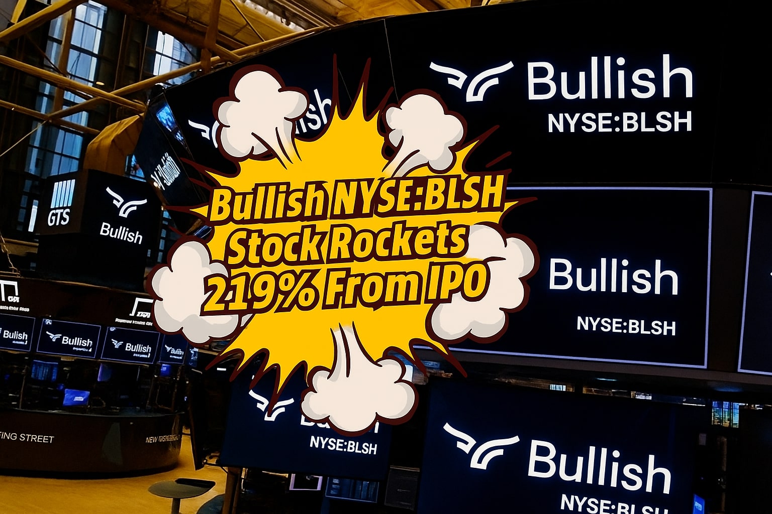 Bullish NYSE:BLSH Stock Rockets 219% From IPO to $118 High Backed by Bitcoin Holdings
