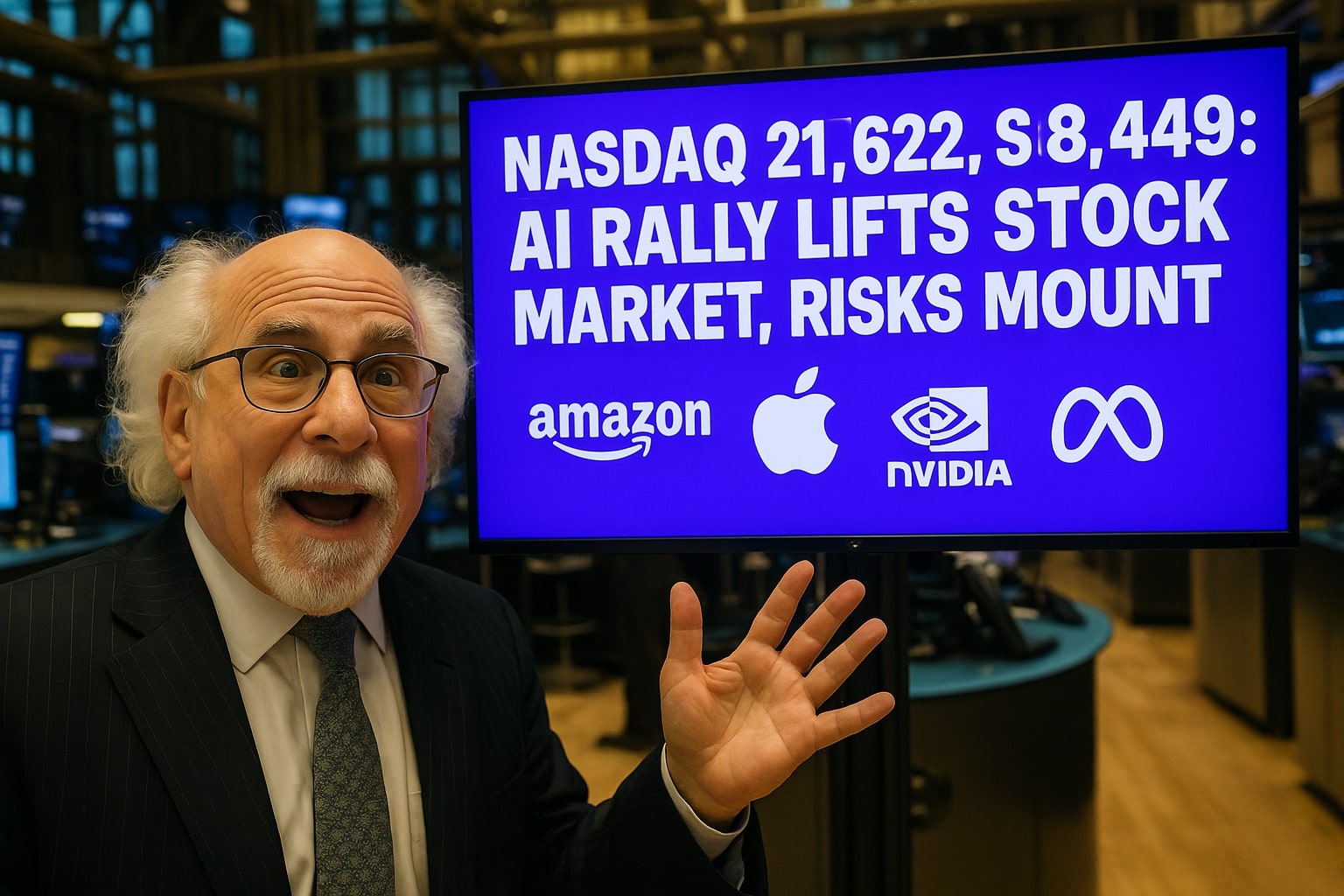 Nasdaq, S&P 500, Dow Face AI-Driven Stock Market Rally and Valuation Strain
