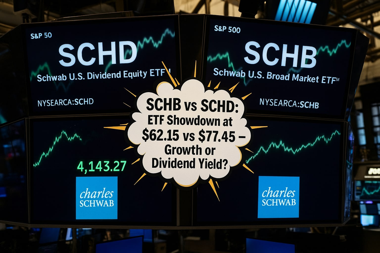 SCHB vs SCHD: Growth at $62.15 Against Dividend Power at $77.45