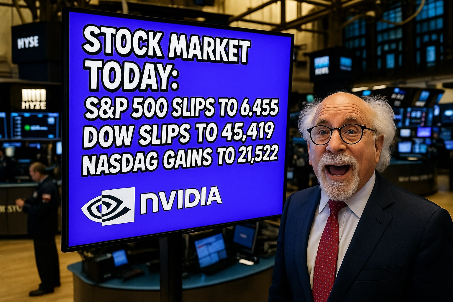 Stock Market Today Mixed: S&P 500 and Dow Decline as Nasdaq Climbs to 21,522
