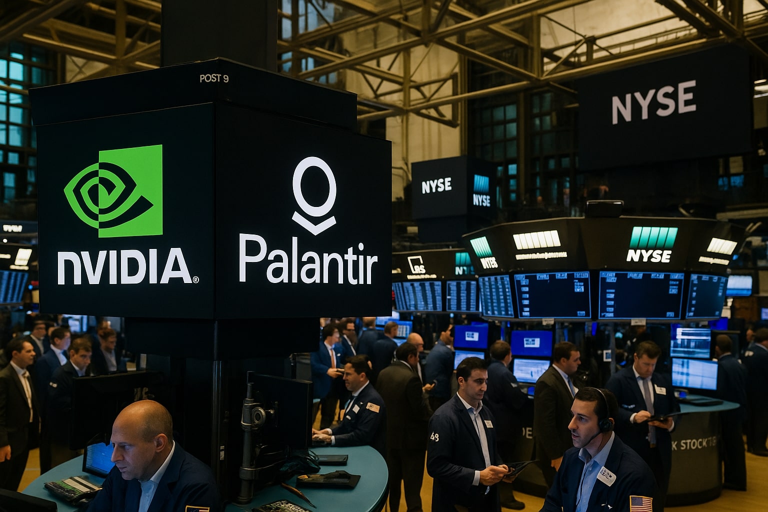 Palantir PLTR Stock vs Nvidia NVDA Stock - AI Software Challenger Battles GPU Giant