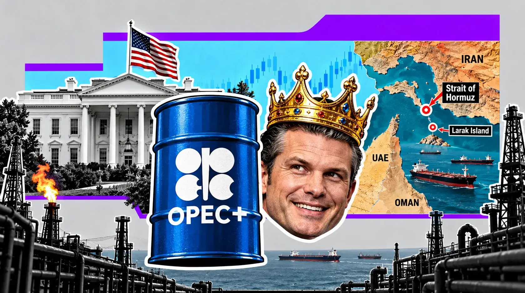 Crude (Brent/WTI) Rips Toward $100 as Hormuz Transits Hit May Lows — OPEC+ Removes the Release Valve